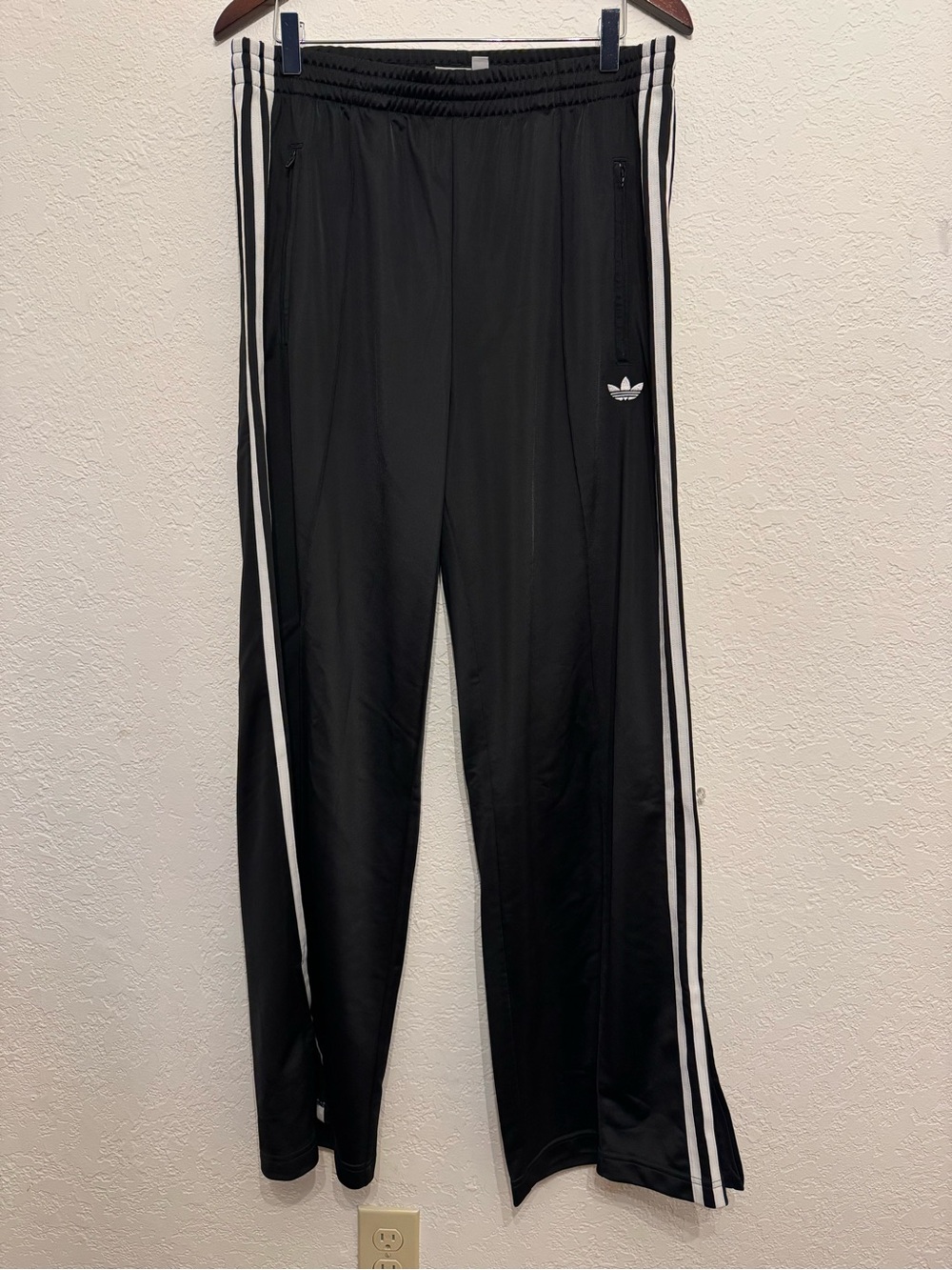 adidas Firebird loose track pants with zipper leg opening